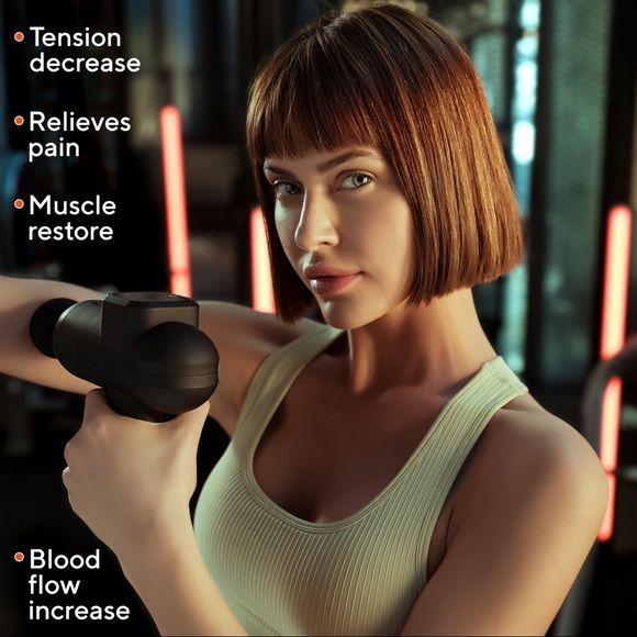 Cryotex Massage Gun – Back & Neck Deep Tissue Handheld Percussion Massager - Picture 3 of 14